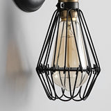 Industrial Adjustable Iron Wall Sconce Retro Black and Copper Finish Interior Light Fixture
