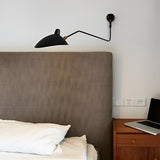 Industrial Adjustable Swing Arm Wall Sconce Metal Iron Long Arm Wall Lamp for Living Room and Bedroom