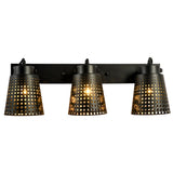 Industrial Black Iron Hollow Wall Sconce Adjustable Vintage Metal Plug In Wall Light
