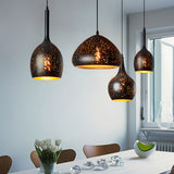 Industrial Black Iron Pendant Light Retro E27 Ceiling Hanging Lamp for Living Room Dining Office