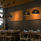 Industrial Black Iron Pendant Light Retro E27 Ceiling Hanging Lamp for Living Room Dining Office