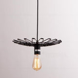 Industrial Black Wire Lantern Pendant Light for Kitchen Island Farmhouse Metal Cage Hanging Fixture