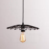 Industrial Black Wire Lantern Pendant Light for Kitchen Island Farmhouse Metal Cage Hanging Fixture