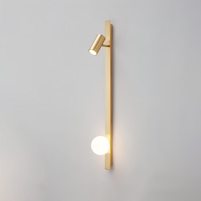 Industrial Brass Long Arm Wall Sconce for Modern Bedroom and Living Room Lighting
