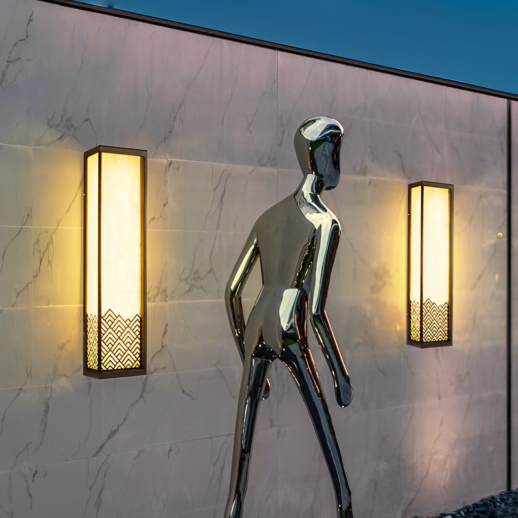 Industrial Brown Waterproof Stainless Steel Outdoor Wall Sconce for Garden and Patio