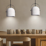 Industrial Cement Cylinder Pendant Light 1 Light Concrete Hanging Lamp for Modern Dining Room Bar