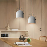 Industrial Cement Cylinder Pendant Light 1 Light Concrete Hanging Lamp for Modern Dining Room Bar