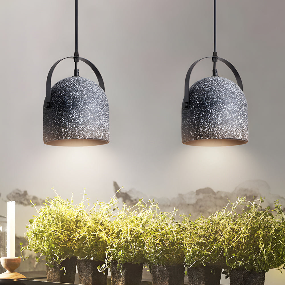 Industrial Cement Cylinder Pendant Light 1 Light Concrete Hanging Lamp for Modern Dining Room Bar