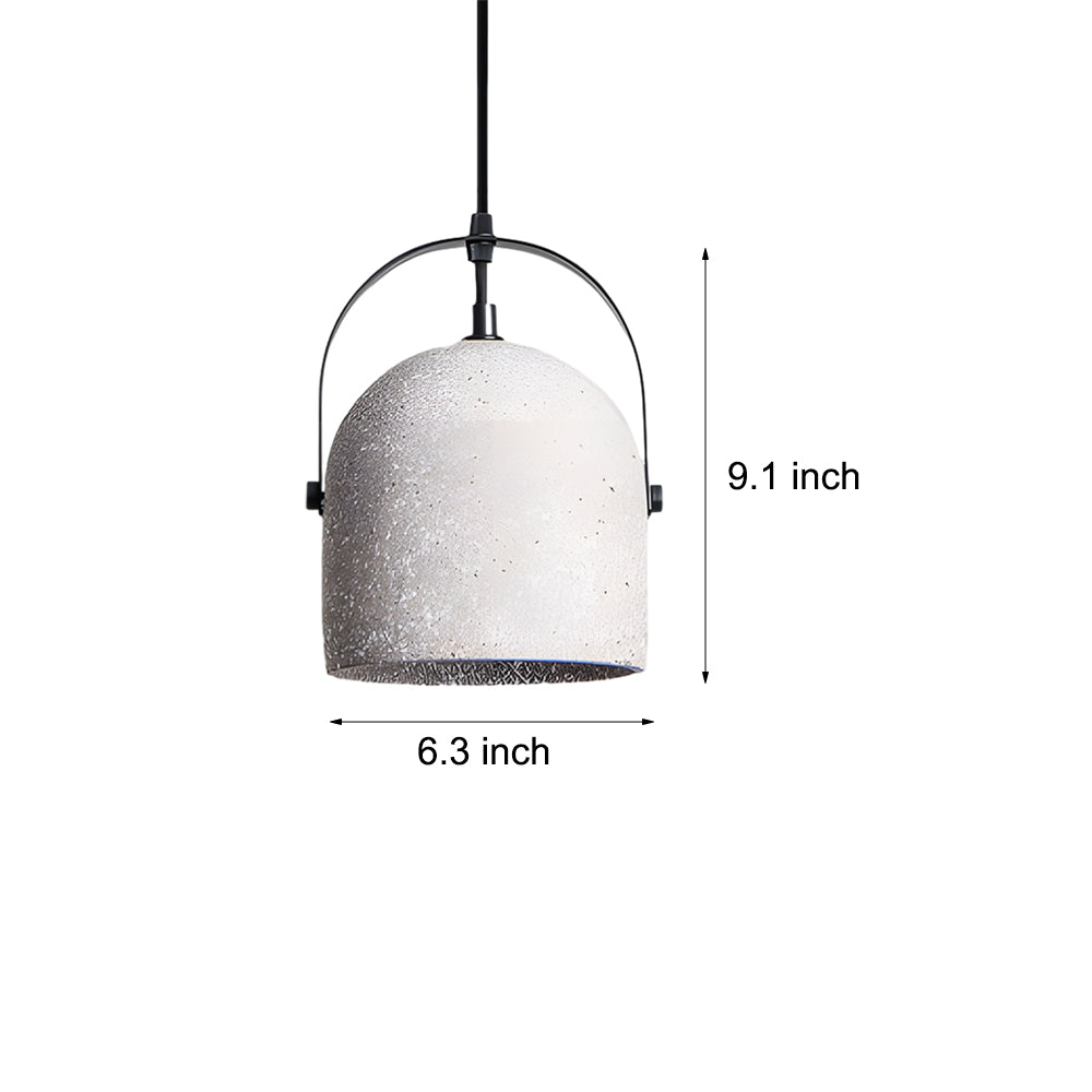 Industrial Cement Cylinder Pendant Light 1 Light Concrete Hanging Lamp for Modern Dining Room Bar