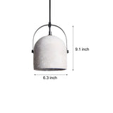 Industrial Cement Cylinder Pendant Light 1 Light Concrete Hanging Lamp for Modern Dining Room Bar