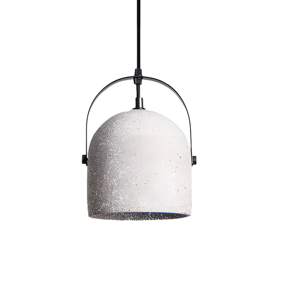 Industrial Cement Cylinder Pendant Light 1 Light Concrete Hanging Lamp for Modern Dining Room Bar