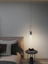 Industrial Cylindrical Metal Pendant Light Modern Minimalist Indoor Suspension Hanging Lamp