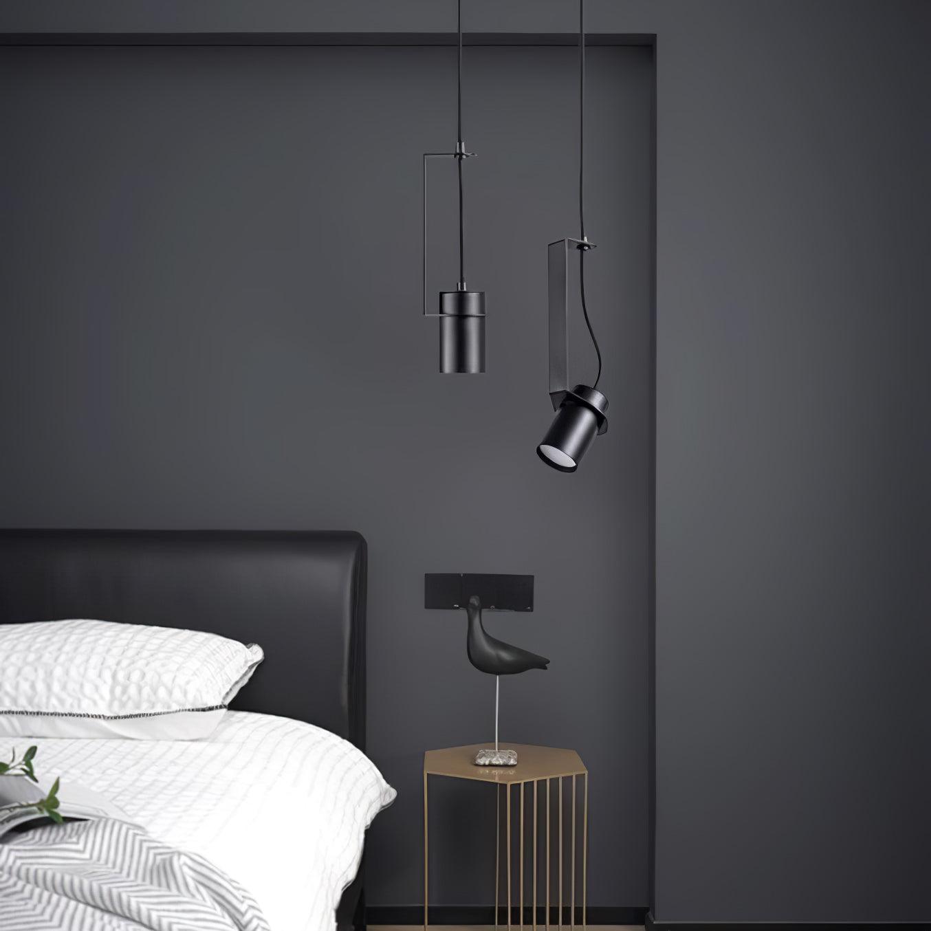 Industrial Cylindrical Metal Pendant Light Modern Minimalist Indoor Suspension Hanging Lamp
