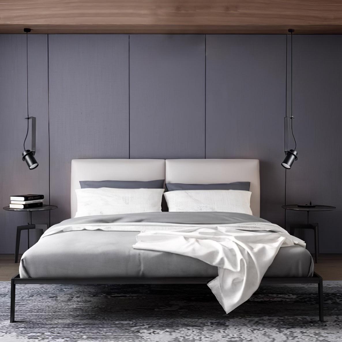 Industrial Cylindrical Metal Pendant Light Modern Minimalist Indoor Suspension Hanging Lamp