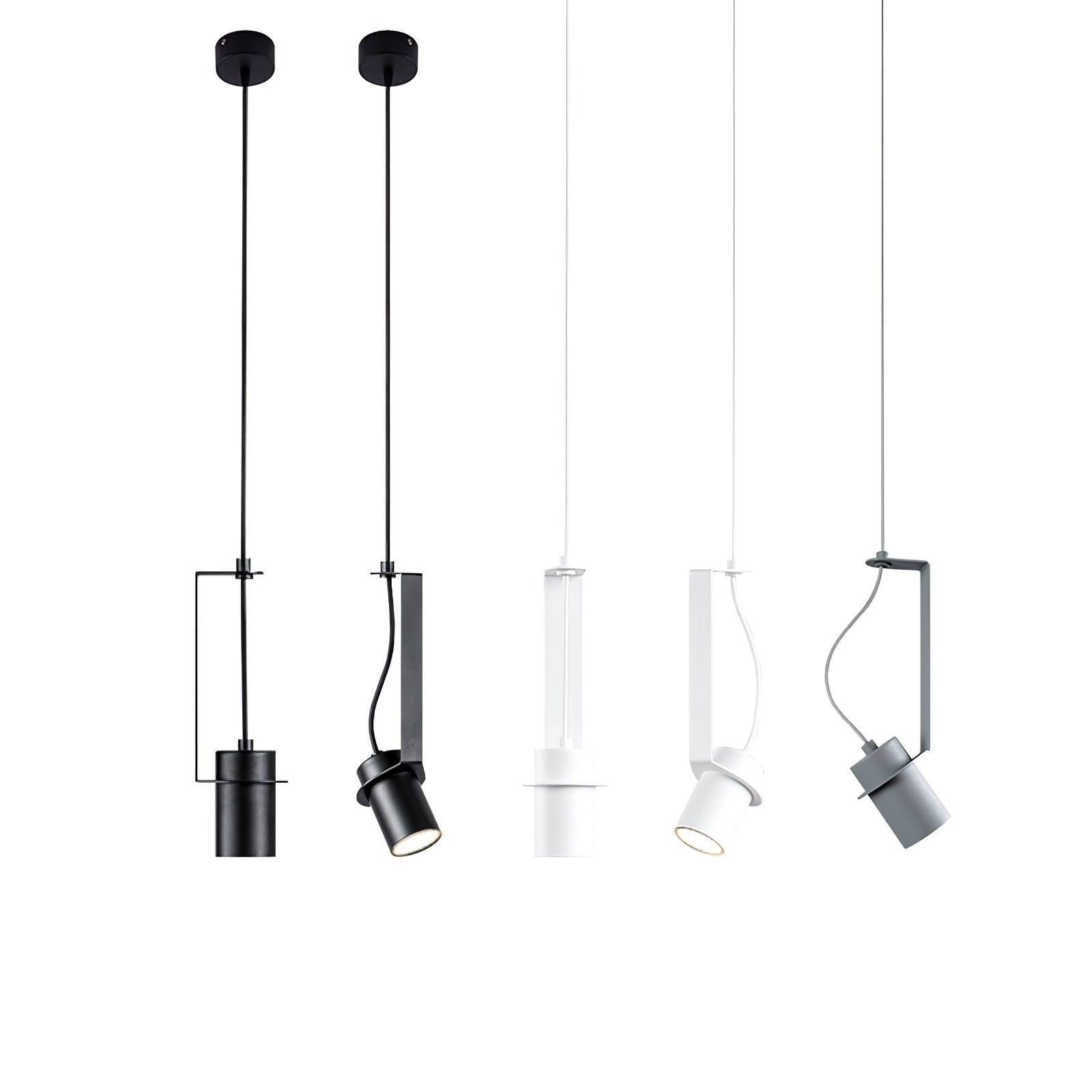 Industrial Cylindrical Metal Pendant Light Modern Minimalist Indoor Suspension Hanging Lamp