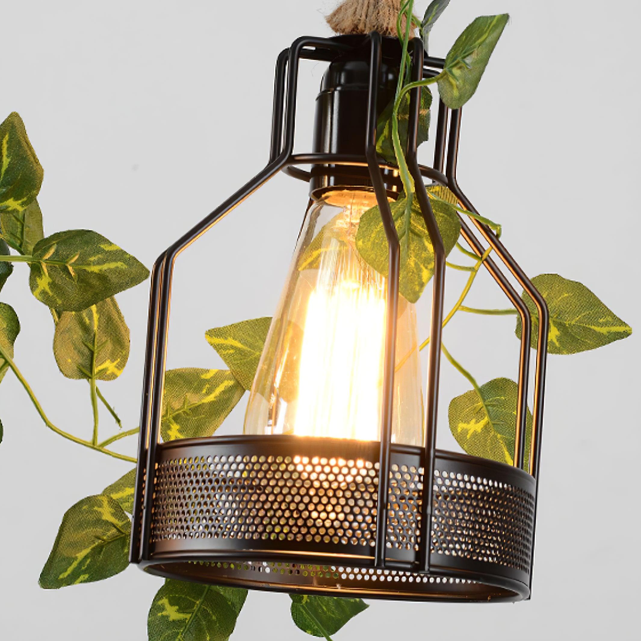 Industrial Farmhouse Wooden Beam Chandelier with Hemp Rope for Island Dining Room