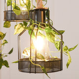 Industrial Farmhouse Wooden Beam Chandelier with Hemp Rope for Island Dining Room