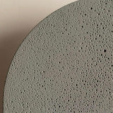 Industrial Gray Concrete Round Outdoor LED Wall Light Flush Mount Garden Accent Sconce