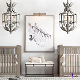 Industrial Grey Metal Cage Pendant Light Vintage Candelabrum Chandelier for Entryway and Living Room