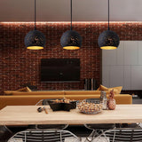 Industrial Hollow Metal Pendant Lamp Vintage Gold Inner Cage Ceiling Hanging Light Fixture