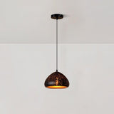 Industrial Hollow Metal Pendant Lamp Vintage Gold Inner Cage Ceiling Hanging Light Fixture