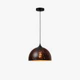 Industrial Hollow Metal Pendant Lamp Vintage Gold Inner Cage Ceiling Hanging Light Fixture