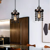 Industrial Metal Cage Pendant Light Retro Rustic Hanging Lamp for Kitchen Island and Dining Room
