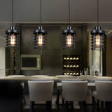 Industrial Metal Cage Pendant Light Retro Rustic Hanging Lamp for Kitchen Island and Dining Room