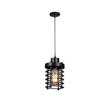 Industrial Metal Cage Pendant Light Retro Rustic Hanging Lamp for Kitchen Island and Dining Room