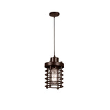 Industrial Metal Cage Pendant Light Retro Rustic Hanging Lamp for Kitchen Island and Dining Room