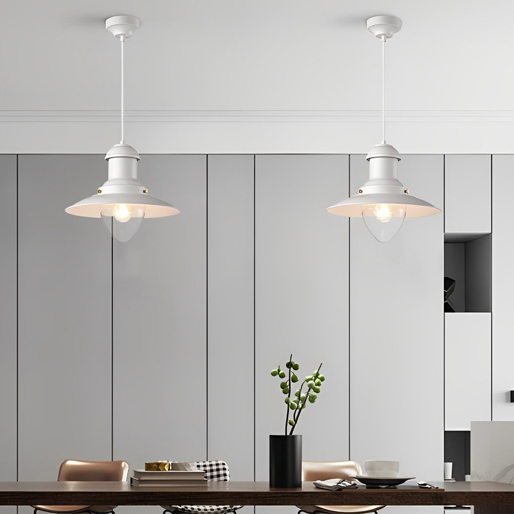 Industrial Metal Dome Pendant Light Retro Farmhouse Hanging Lamp for Kitchen Island