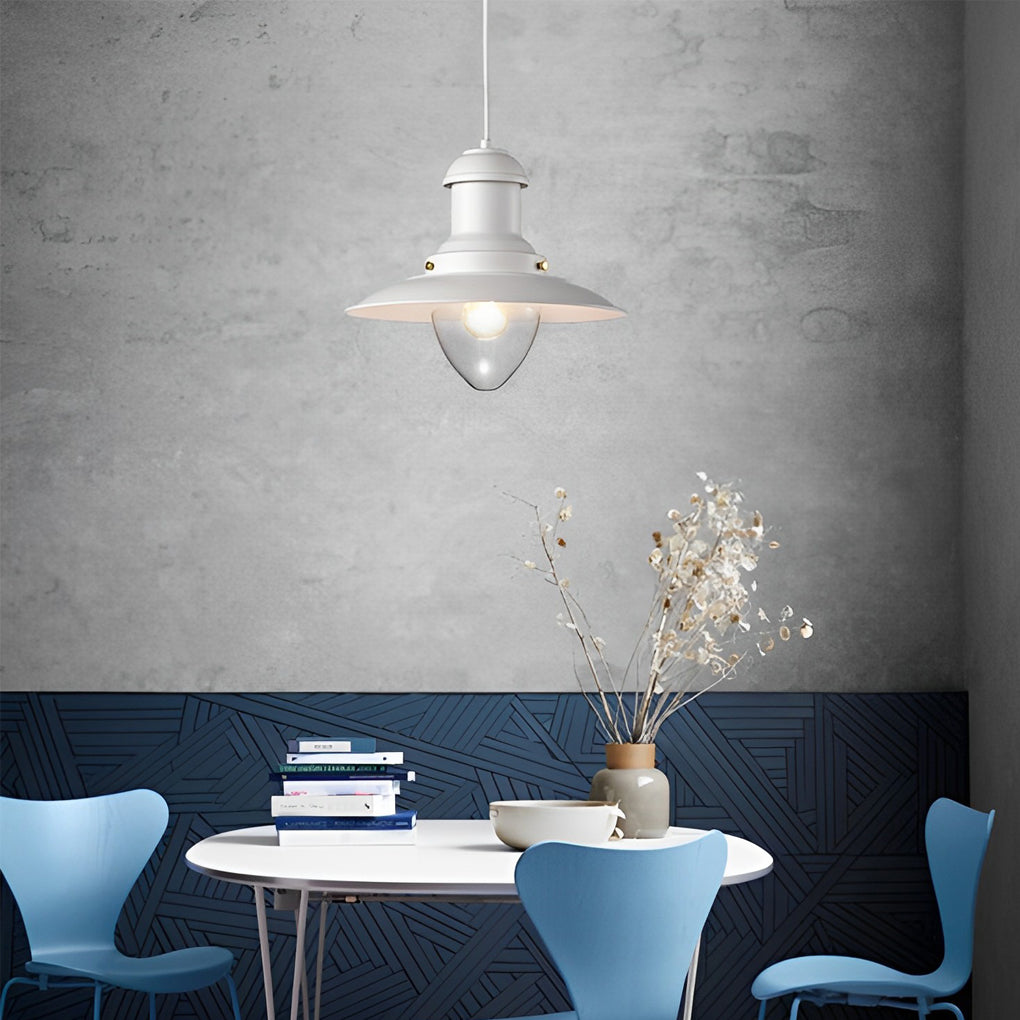 Industrial Metal Dome Pendant Light Retro Farmhouse Hanging Lamp for Kitchen Island