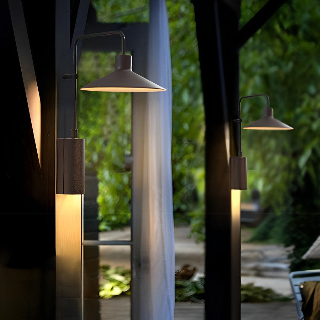 Industrial Modern Outdoor Swing Arm Wall Light Waterproof Stainless Steel LED Exterior Sconce