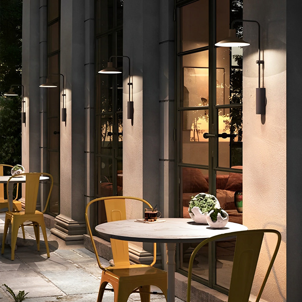 Industrial Modern Outdoor Swing Arm Wall Light Waterproof Stainless Steel LED Exterior Sconce