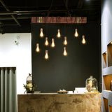 Industrial Rustic Wood Beam 10 Light Island Pendant Light for Farmhouse Kitchen