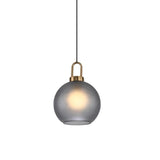 Industrial Semi Globe Glass Pendant Light Electroplated Metal LED Hanging Ceiling Lamp for Kitchen