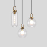 Industrial Semi Globe Glass Pendant Light Electroplated Metal LED Hanging Ceiling Lamp for Kitchen