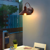 Industrial Style Retro Conical Iron Waterproof Outdoor Wall Lamp Exterior Porch Sconce