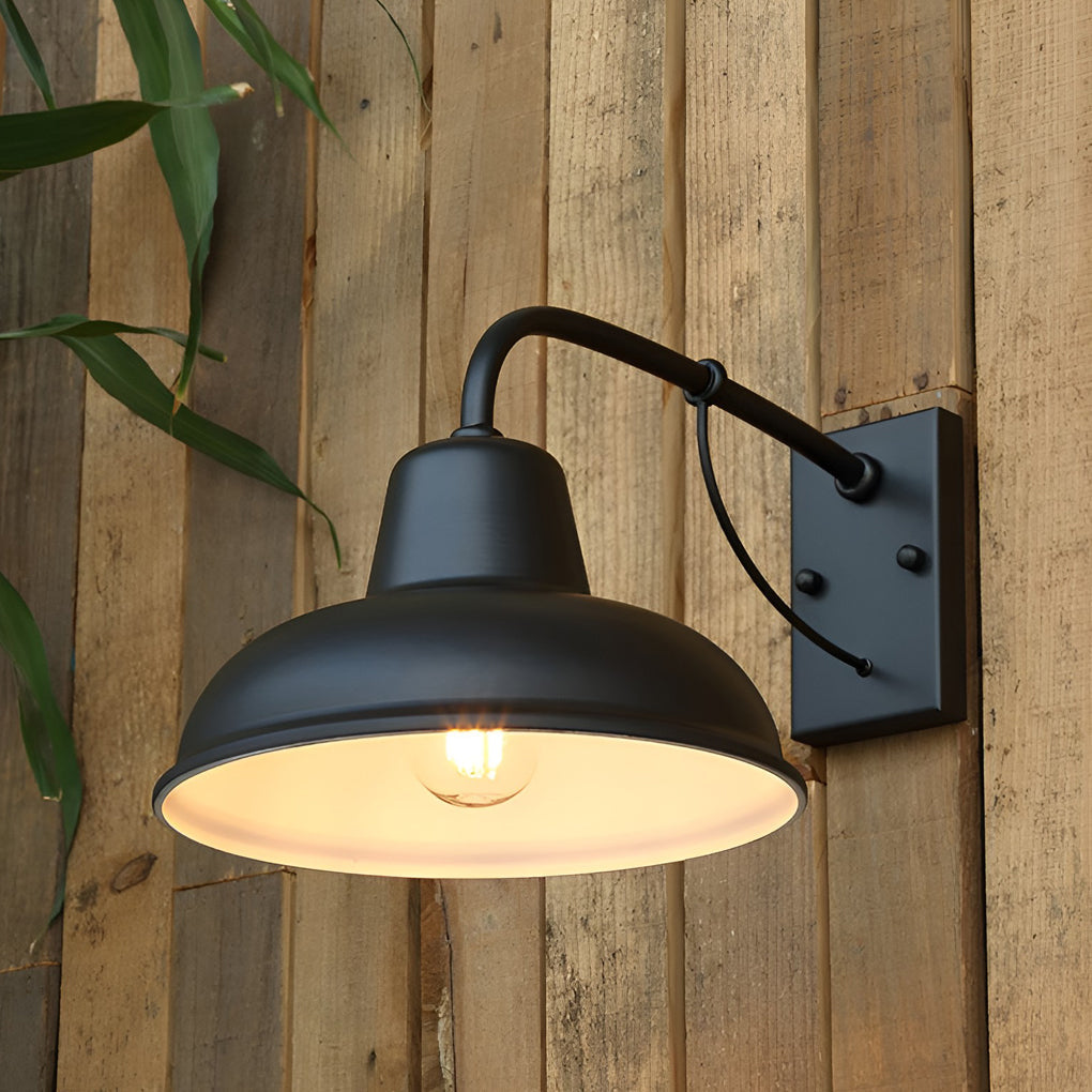 Industrial Vintage Trumpet Design Waterproof LED Outdoor Wall Lamp for Patio Gate and Villa Exterior