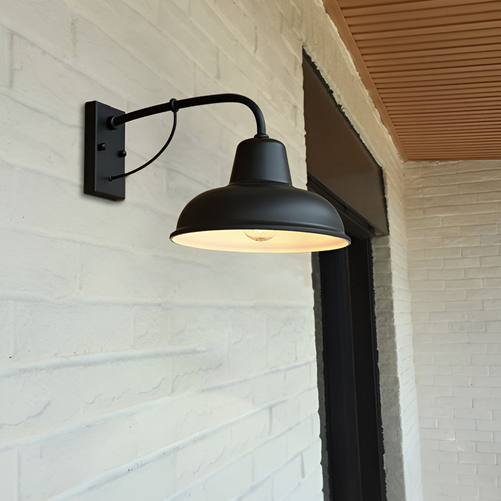 Industrial Vintage Trumpet Design Waterproof LED Outdoor Wall Lamp for Patio Gate and Villa Exterior
