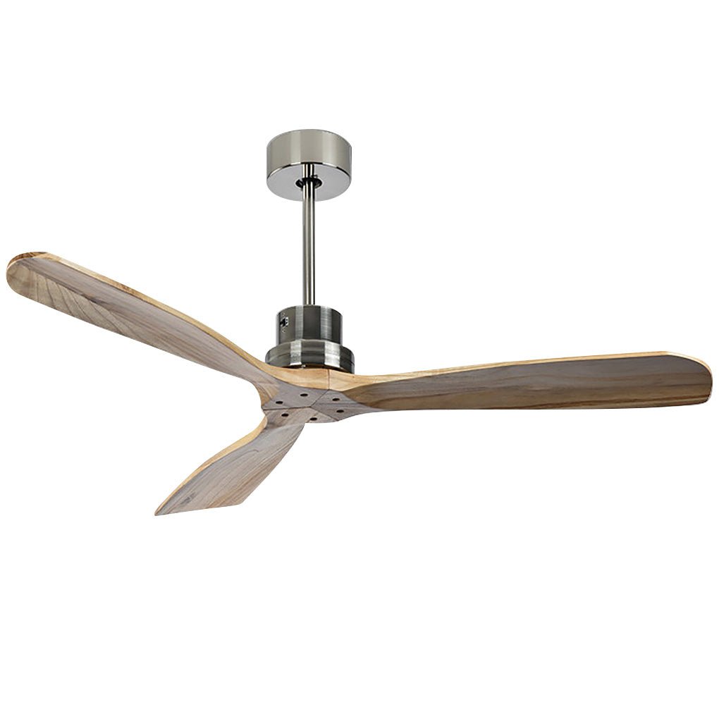 Modern Wood Blade LED Ceiling Fan Lamp with Remote Control and Intelligent Dimming Frequency Conversion