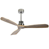 Modern Wood Blade LED Ceiling Fan Lamp with Remote Control and Intelligent Dimming Frequency Conversion