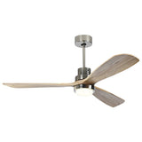 Modern Wood Blade LED Ceiling Fan Lamp with Remote Control and Intelligent Dimming Frequency Conversion