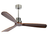 Modern Wood Blade LED Ceiling Fan Lamp with Remote Control and Intelligent Dimming Frequency Conversion