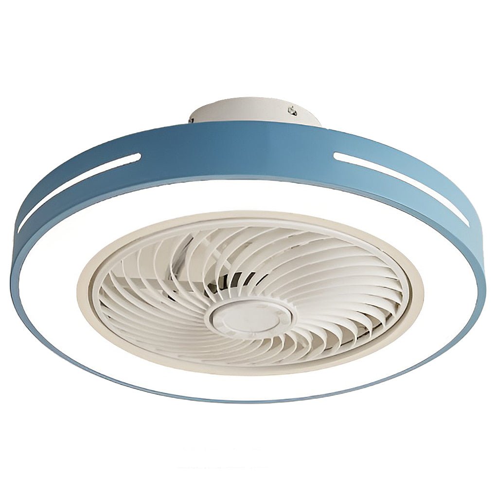 Modern Bladeless Ceiling Fan with LED Light and Smart App Remote Control Inverter Motor for Bedroom