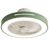 Modern Bladeless Ceiling Fan with LED Light and Smart App Remote Control Inverter Motor for Bedroom