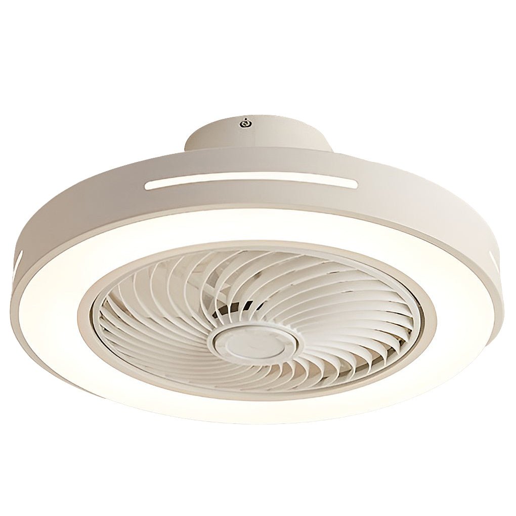 Modern Bladeless Ceiling Fan with LED Light and Smart App Remote Control Inverter Motor for Bedroom