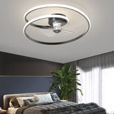 Modern 20 Inch LED Ceiling Fan Light with Inverter Motor and Remote Control Stepless Dimming