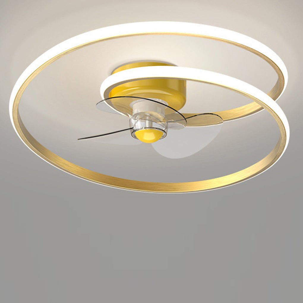 Modern 20 Inch LED Ceiling Fan Light with Inverter Motor and Remote Control Stepless Dimming