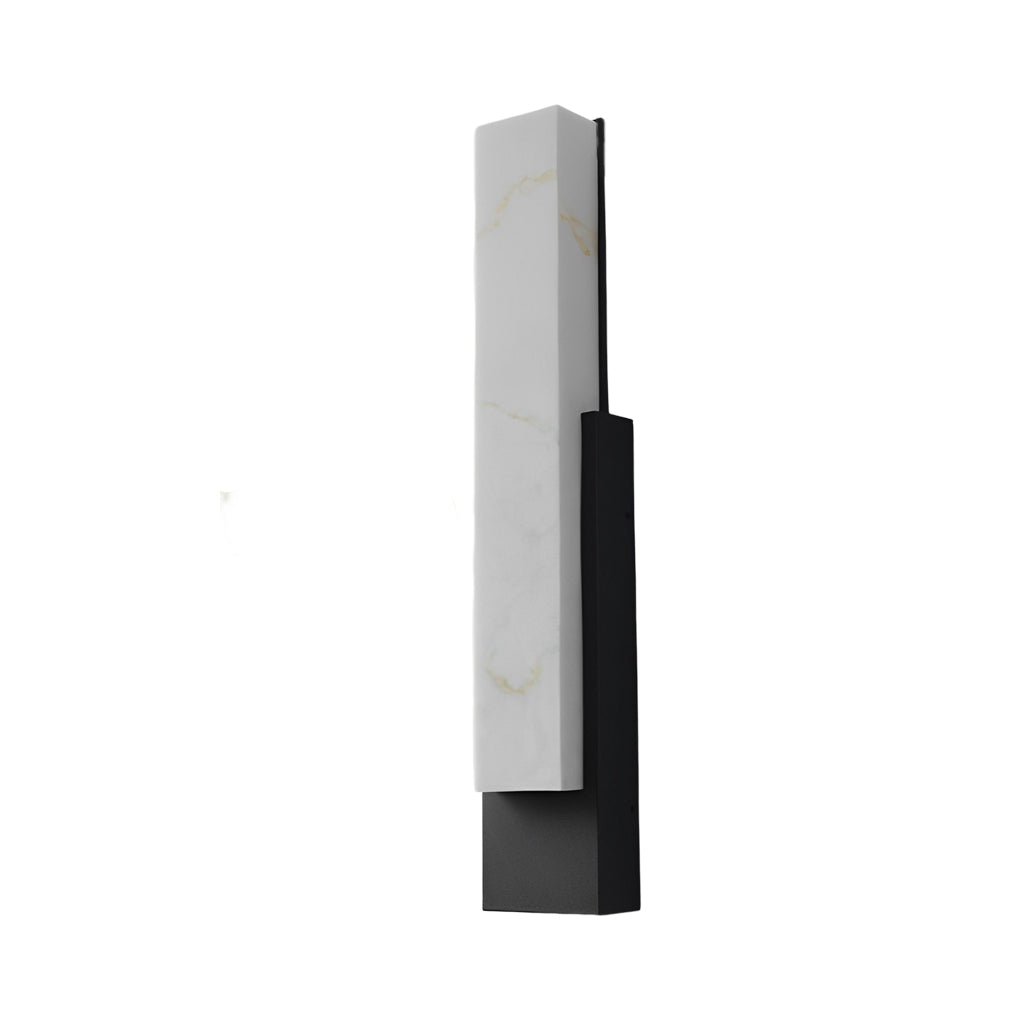 IP54 Waterproof Modern LED Outdoor Wall Light Sconce Black Stainless Steel Imitation Marble